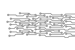 abstrait futuriste circuit planche La technologie Contexte. circuit planche avec divers La technologie éléments vecteur
