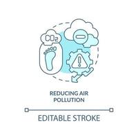 icône de concept de réduction de la pollution de l'air vecteur