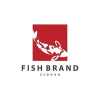 koi poisson logo Facile conception vecteur illustration
