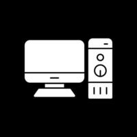 bureau ordinateur vecteur icône conception