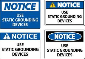 remarquer signe utilisation statique mise à la terre dispositifs vecteur