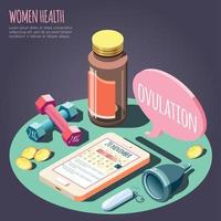 La santé des femmes concept design isométrique vector illustration