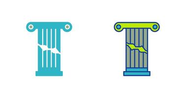 icône de vecteur de pilier cassé