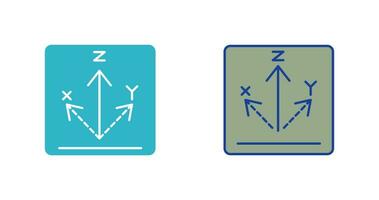 icône de vecteur d'axe
