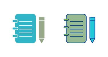 icône de vecteur de bloc-notes unique