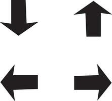 quatre flèches montrer du doigt dans différent directions vecteur
