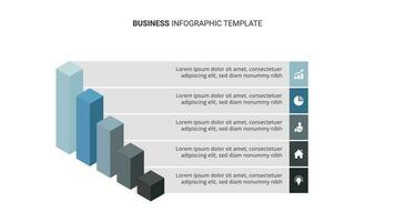 affaires croissance le progrès Succès bar graphique infographie modèle conception vecteur