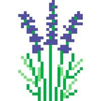 fleur dessin animé icône dans pixel style. vecteur