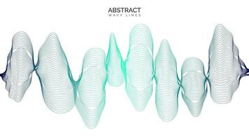 abstrait ondulé lignes avec blanc Contexte vecteur