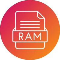 RAM fichier format vecteur icône