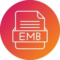 emb fichier format vecteur icône