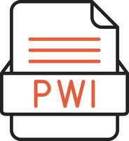 pwi fichier format vecteur icône