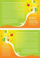 conception de brochure d'éléments de jus de fruits vecteur