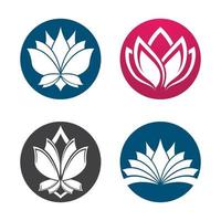 images de logo de lotus de beauté vecteur