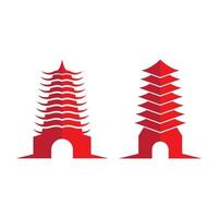 illustration de symbole de pagode vecteur