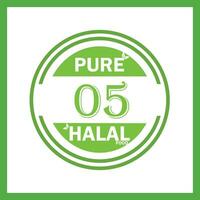 conception avec halal feuille conception 05 vecteur