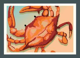Crabe La peinture conceptions, Crabe illustrations, mur décorations. Accueil décoration peinture. vecteur