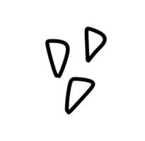 main tiré griffonnage formes de Triangles pour logo conception ou modèle. isolé vecteur illustration sur blanc Contexte