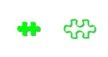 icône de vecteur de pièce de puzzle unique
