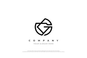 diamant lettre g logo conception vecteur