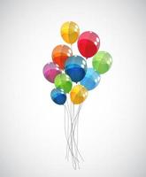 illustration vectorielle de couleur ballons brillants fond vecteur