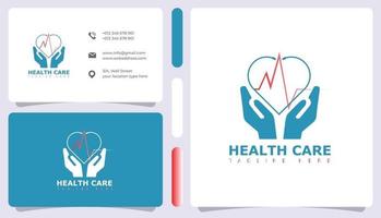 modèle de logo et de carte de visite d'hôpital médical vecteur