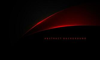abstrait rouge courbe sur gris métallique avec noir Vide espace conception moderne luxe futuriste Créatif Contexte vecteur