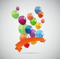 illustration vectorielle de couleur ballons brillants fond vecteur