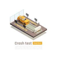 crash test voiture composition vector illustration