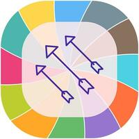 icône de vecteur de flèches uniques