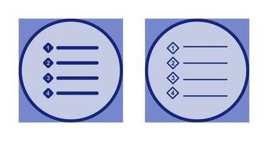 icône de vecteur de liste numérotée unique