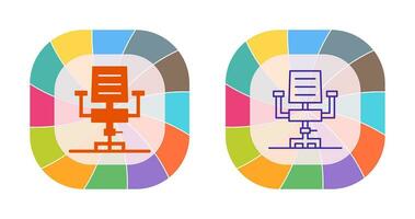 icône de vecteur de chaise de bureau