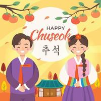 bonne fête du chuseok vecteur