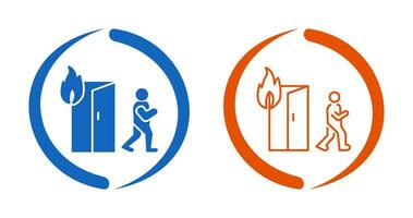 unique en cours d'exécution de l'icône de vecteur de feu