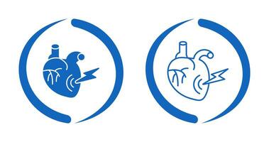 icône de vecteur de crise cardiaque