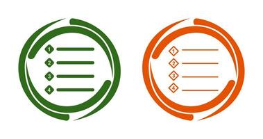 icône de vecteur de liste numérotée unique
