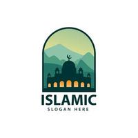 vecteur de conception de logo islamique, illustration d'icône de modèle.