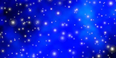 modèle vectoriel bleu clair avec des étoiles au néon.