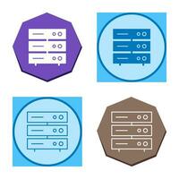 icône de vecteur de réseau de serveur unique