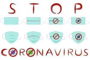 différent des masques respiratoires pour la prévention du coronavirus vecteur