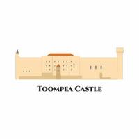 Le château de toompea est un château sur la colline de toompea dans la partie centrale de tallinn, la capitale de l'estonie. architecture attrayante. voyage et voyage vacances touristiques. illustration vectorielle plane vecteur
