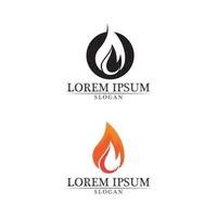 feu flamme nature logo et symboles icônes modèle vecteur