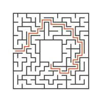 labyrinthe pour les enfants. casse-tête pour les enfants. énigme du labyrinthe. vecteur