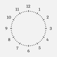 l'horloge visage sur une blanc Contexte. 12 heures regarder cadran avec rond escalader. vecteur illustration