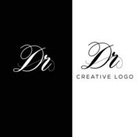 dr initiale logo vecteur