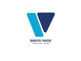 v moderne lettre logo conception vecteur