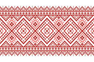 rouge traditionnel ethnique modèle paisley fleur ikat Contexte abstrait aztèque africain indonésien Indien sans couture modèle pour en tissu impression tissu robe tapis rideaux et sarong vecteur