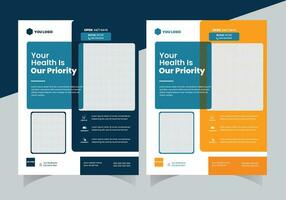 professionnel médical un service prospectus modèle vecteur