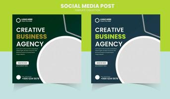 modèle de publication sur les médias sociaux de marketing créatif vecteur