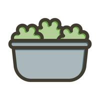 salade vecteur épais ligne rempli couleurs icône pour personnel et commercial utiliser.